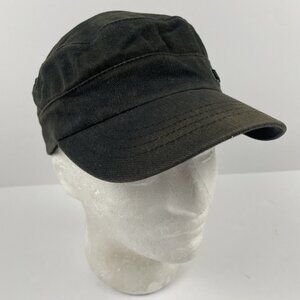 Kanglo Army Flexfit Cap Cotton Stretch Black Twill Hat Size S/M